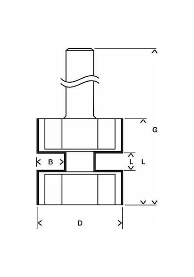 Bosch Standard Seri Ahşap İçin Çift Oluklu. Sert Metal Dilli Birleşim Frezesi 8x25x58MM - 2608628353