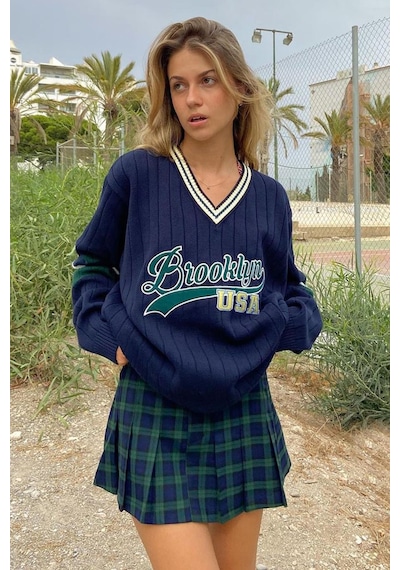 Madmext Mad Girls Lacivert Kadın Kazak Mg1279-lacivert Lacivert
