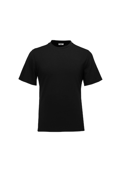 Kip Siyah Bisiklet Yaka T-shirt Siyah