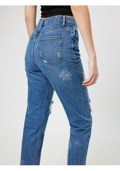 LOFT Mom Regular Fit Kadın Pantolon Lf2032595 Q1.v1 Denim