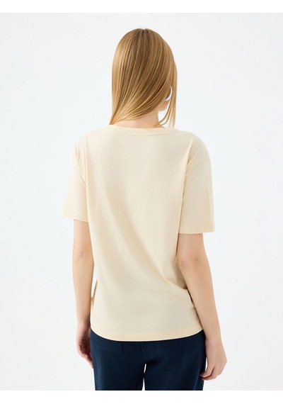 LOFT Regular Fit Kadın Tshirt K.kol Lf2038952 Q1.v1 Bej
