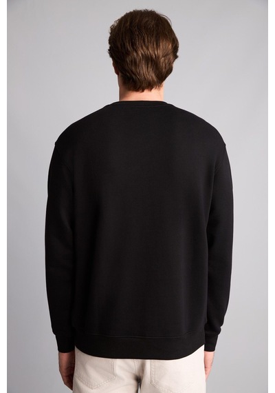 Defacto Pamuklu Regular Fit Basic Sweatshirt E8339ax26aubk81 Siyah-bk81