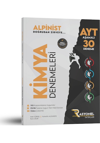 Ayt Kimya Alpinist Serisi Deneme Seti 30'lu