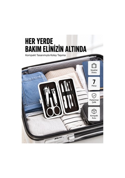 Kompakt Tasarımlı El Ve Ayak Bakım Seti Çok Renkli