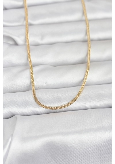 14k Gold Renk Dolgun Zincir Model 60 Cm Kadın Kolye Çok renkli