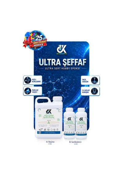 Erkon Kimya Ultra Sert Şeffaf Hobby Epoksi 6 Kg