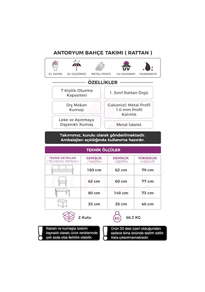 Canisa Antoryum Serisi 1. Sınıf 3+1+1+2 Puf Beyaz Rattan, Cappucino Minder Bahçe Balkon Oturma Koltuk Takımı Canisa Antoryum Serisi 1. Sınıf 3+1+1+2 Puf Beyaz Rattan, Cappucino Minder Bahçe Balkon Oturma Koltuk Takımı
