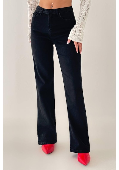 Lacarino 7596 Kadın Jean Pantolon Black