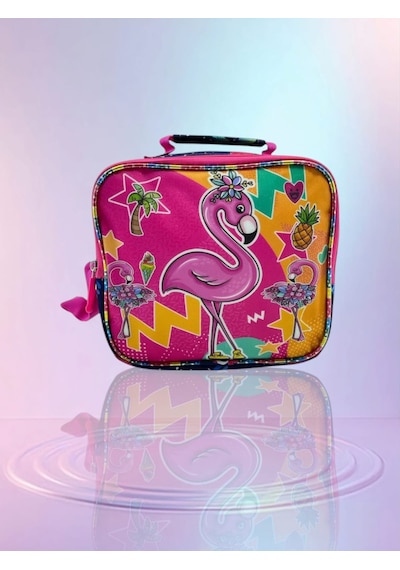 Relaxion Simli Flamingo Desenli Thermal Beslenme Çantası 3323-10 Açık Pembe