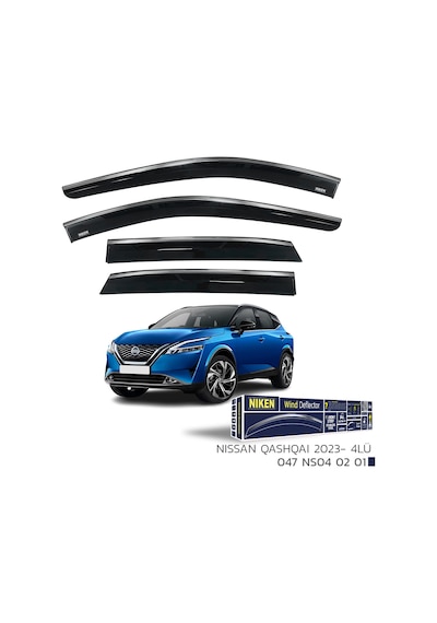 Nissan Qashqai 2023- Sonrası Kromlu Cam Rüzgarlığı Niken 4'lü