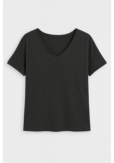 Markapia Kadın V Yaka Kısa Kollu İnce Esnek T-shirt Çok Renkli Xs S L