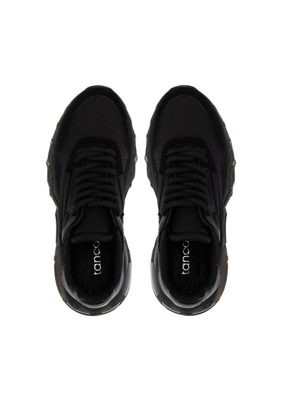Tamer Tanca Kadın Suni Deri Siyah Sneakers & Spor Ayakkabı 1009 2190 Bn Ayk Sk25-26 Syh/syh Suet Siyah