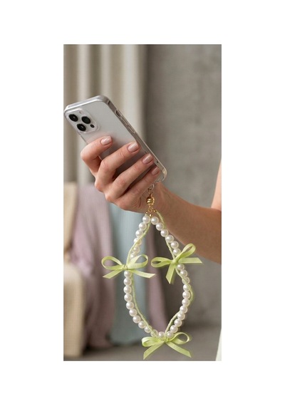 Yeşil Fiyonklu Telefon Bilek Askısı
