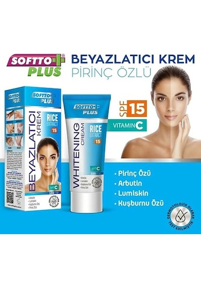 Softto Plus Beyazlatıcı Pirinç Özlü Krem 100 ML