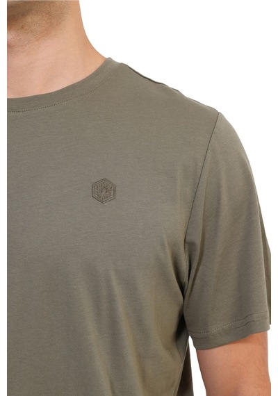 Lumberjack Kısa Kol T-shirt Erkek Haki Mb Ct102 C Nk T-sh