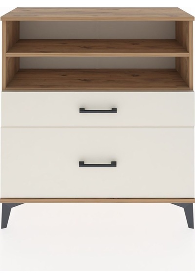 Arges Şifonyer 2 Raflı 2 Çekmeceli 88x30x96 Çam-aytaşı Atlas Çam