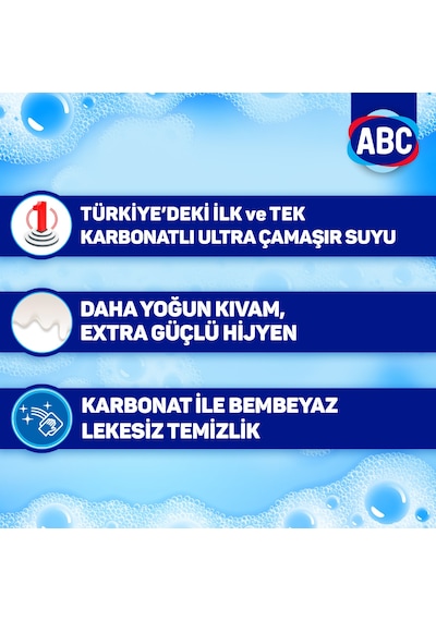 ABC Karbonatlı Ultra Çamaşır Suyu 4 x 3250 ML