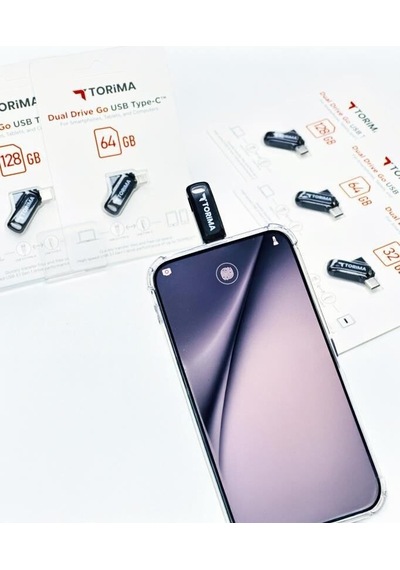 Özel Seri Dosya Taşıma Aktarım Usb Flash Bellek Type C Otg Çift Sürücülü 128gb Siyah