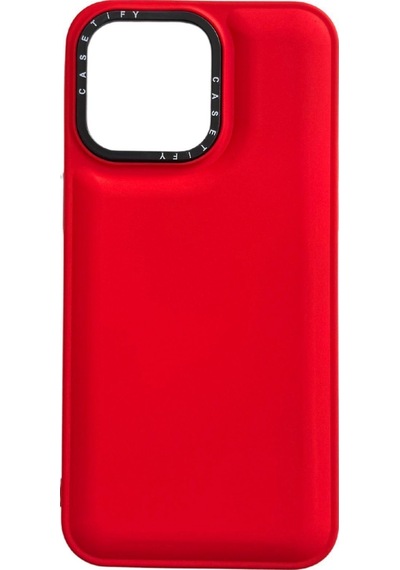 Apple Uyumlu iPhone Akfa 13 Pro Max Kabarcık Serisi Zarif Şık Tasarım Slikon Telefon Kılıfı Kırmızı