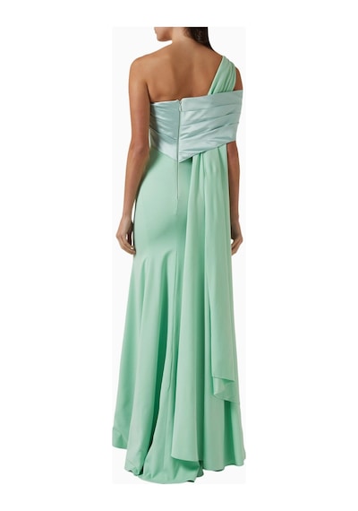 Ac By Aanchal Chanda Asymmetrical Yaka Maxi Kadın Elbise Yeşil