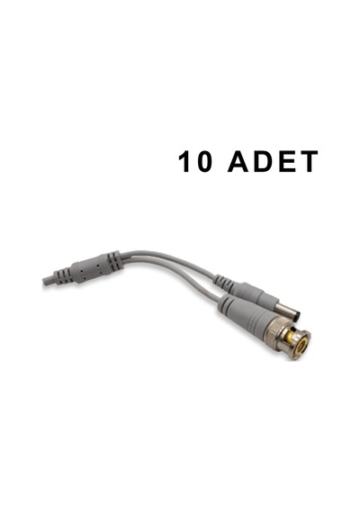 10 Adet HAZIR BNC DC KABLO