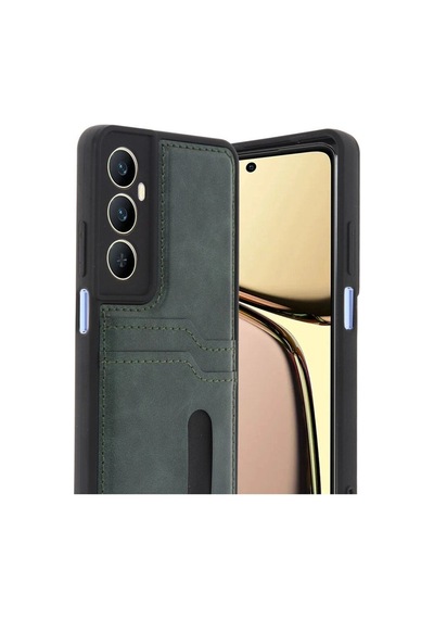 Realme C65 Sara Kartvizitli Deri Kılıf