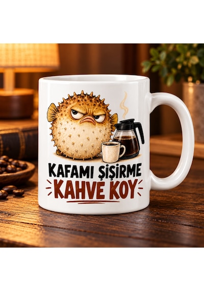 Bezos Kafa Şişirme Tasarımlı Porselen Kupa - Model 729 Nxrlvng