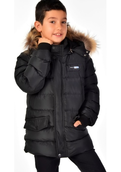 Benitto Kids Natürel Kürklü Erkek Çocuk Şişme Mont 51246-siyah Siyah