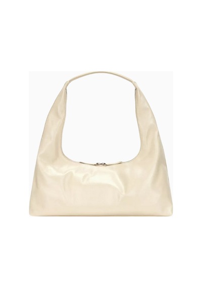 Marge Sherwood Large Hobo Omuz Çantası, Beyaz Deri İle Minimalist Günlük Şıklık