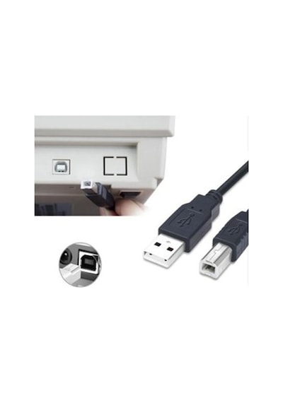 Hadron HDX7538 5 Pin Plastik 1.5 M V3 Uclu Yazıcı Şarj Ve Data Kablosu Siyah
