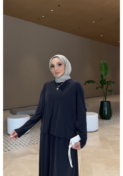 Riella Butik Elovia Oysho Tesettür Takım Lacivert