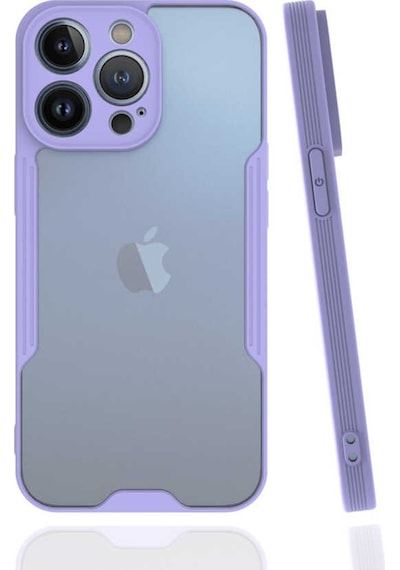 Apple Uyumlu iPhone 13 Pro Kılıf Kamera Korumalı Arkası Şeffaf Silikon