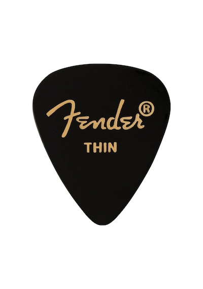 Fender 351 Thin 1 Adet Gitar Penası Siyah Shape Premium Pick