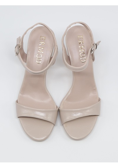 Nesilshoes Nesil Shoes Ermod 1465 Ten Topuklu Tek Bant Kadın Sandalet