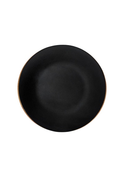 Lava Döküm Yuvarlak Servis Tabağı Ve Kayın Servis Ahşabı. Çap Ø 21cm.-bordo Bordo