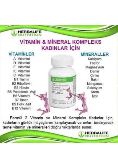 Herbalife Vitamin ve Mineral Complex Kadınlar için