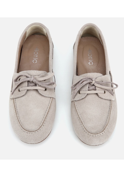 Hotiç Kadın Süet Deri Bej Comfort Günlük Loafer