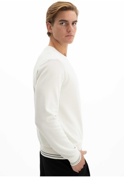 AR-MA Arma Erkek Basic Regular Fit Selanik Kumaş Bisiklet Yaka Sweatshirt Kazak 001
