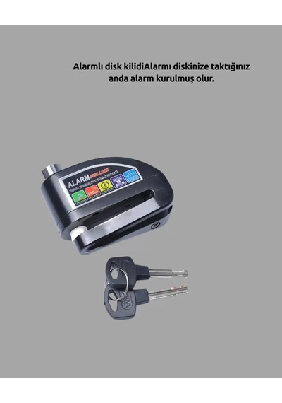 Northcity Yeni Nesil Suya Dayanıklı 110db Alarmlı Çelik Disk Kilidi - Maksimum Güvenlik