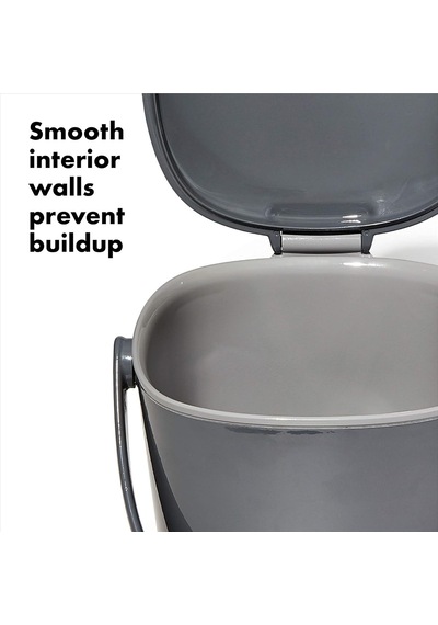 Good Grips Kompost Kovası, Gri - Mutfak İçin Koku Geçirmez Çöp Kutusu - 2,8 L Çok Renkli