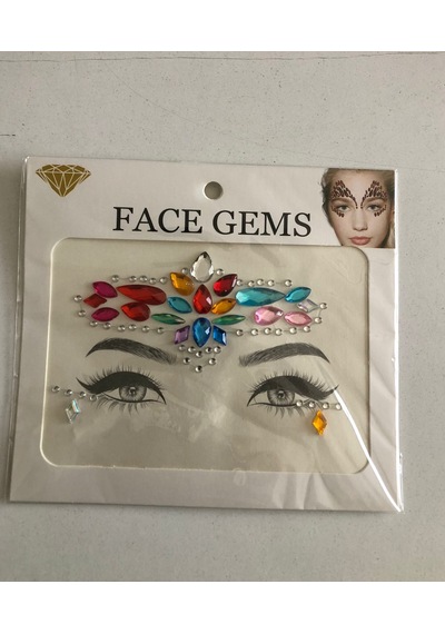 Kendinden Yapışkanlı Yüz Taşı Sticker Face Gems Model12