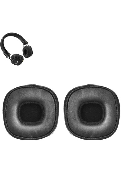 Mrstoys Marshall Major 3 Ve 4 İle Uyumlu Kulaklık Pedi Yastığı Kulaklık Süngeri Minder Kapak Sünger Earpad Siyah