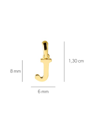 Goldkupe 14 Ayar Altın J Harfi Kolye Ucu 0,33 Gr-3478