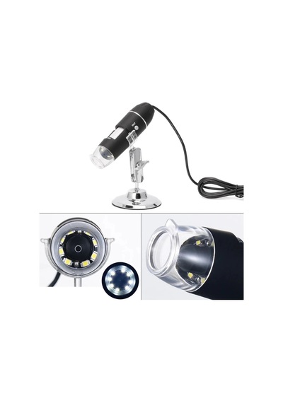 1600x Usb Dijital Mikroskop Kamera Endoskop 8led Büyüteç Metal Standı