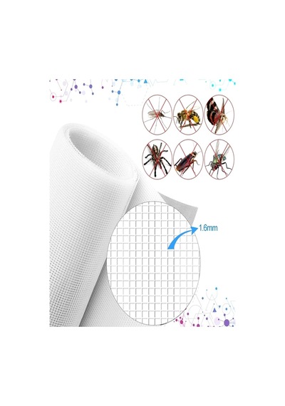 Yapışkanlı Sineklik 125x150cm Çift Kanat Pencere Sineklik Bantlı