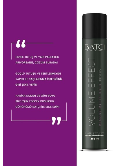 Batçı Hacimlendirici Hafızalı Memory Mat Saç Spreyi 400 Ml