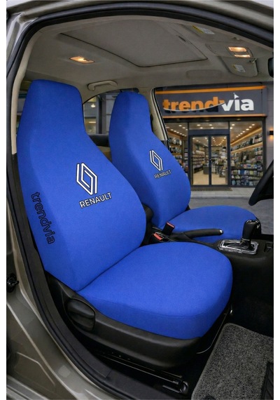 Renault Yeni Logolu Oto Koltuk Kılıfı Ön Arka Set Penye Universal Koltuk Koruyucu Servis Kılıfı 52897973