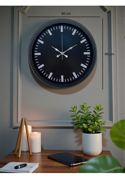 Black Baseline 40 Cm Metal Duvar Saati Çok Renkli
