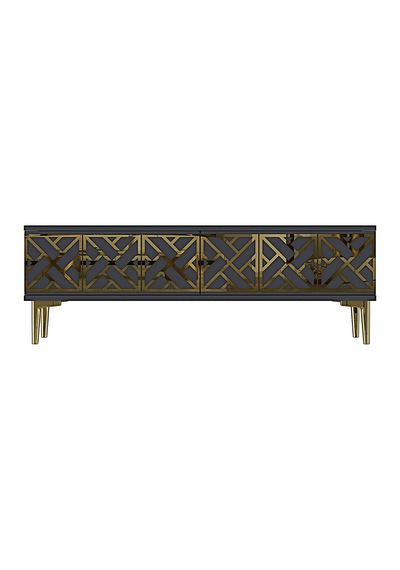 Tsa1238ag - Arextv120 Tv Stand, Tv Sehpası Antrasit - Gold 120cm