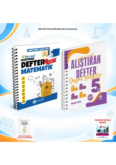 Çanta Yayınları 2026-2027 5. Sınıf Tüm Dersler 2 Kitap Mat-sos Defter Set